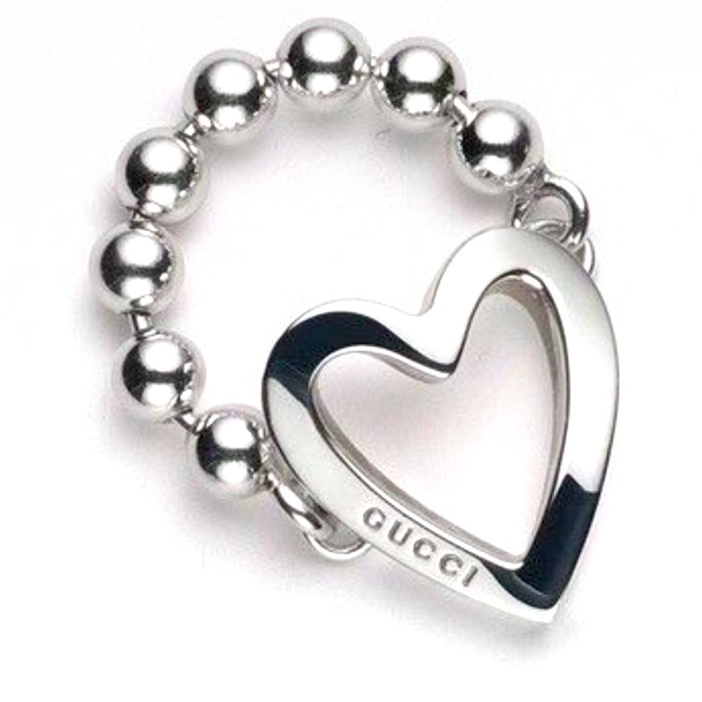 Gucci Toggle Logo Heart ❤️Ring in Sterling Silver. Brand new.